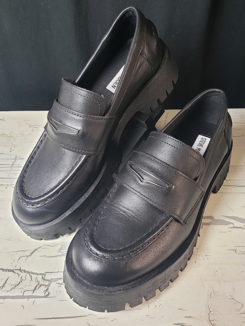 Steve Madden 'Lawrence' Chunky Loafer in Black - Women's size 7